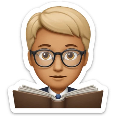 editor-in-chief news paper sticker