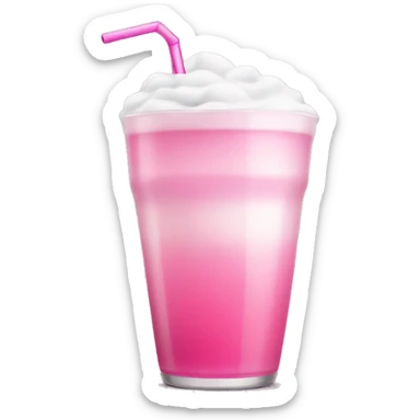 Pink drink with cold foam sticker