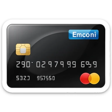 black credit card, no text sticker