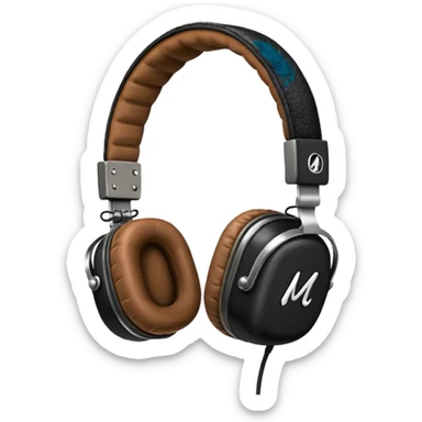 наушников  в стиле Marshall. sticker