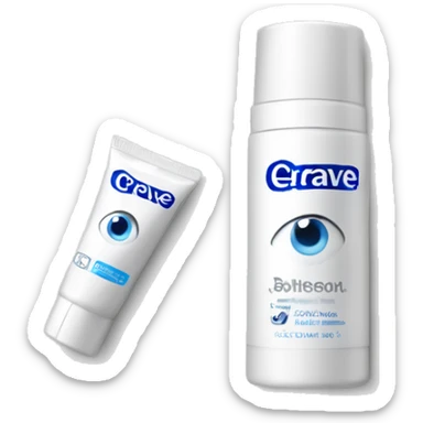 eye cream bottle with label cerave style  sticker