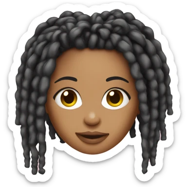 Barbiedoll with dreads sticker