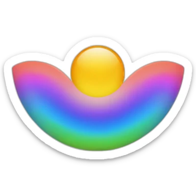 motagne arc-en-ciel sticker