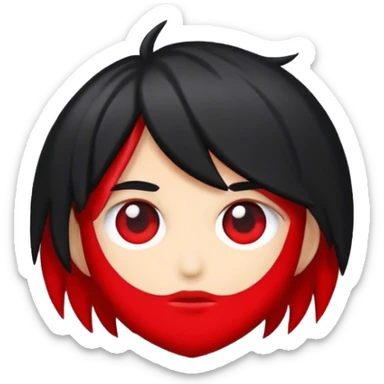 seta preto e vermelha sticker