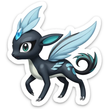 Meloetta-Nargacuga-Amaura-Pokémon-Fakémon-fusion-hybrid-creature sticker