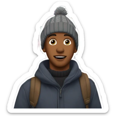 Little Kevin from home alone at the timesquare in front of christmass tree sticker