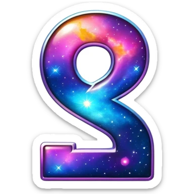 number 42 with cosmic universe background sticker