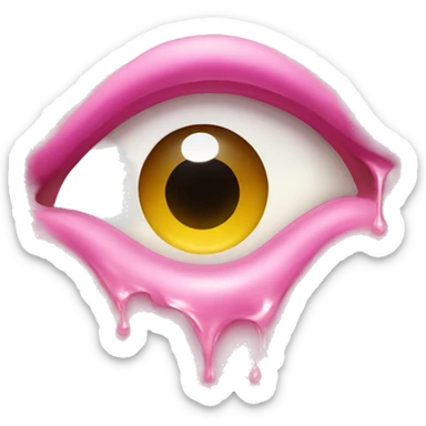 Pink tear sticker