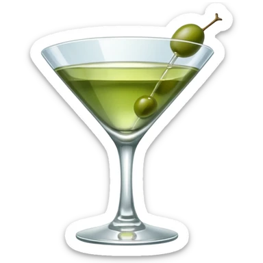 martini glass sticker