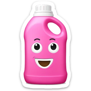 Pink laundry detergent sticker