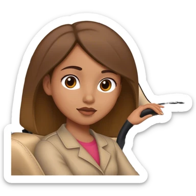  girl in car interior sticker