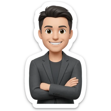 😏 smile arms folded sticker