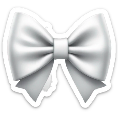 White bow sticker