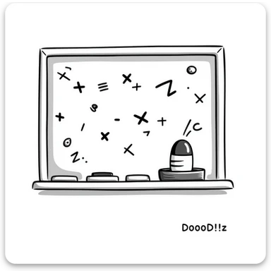 hand-drawn classroom chalkboard with chalk sticker