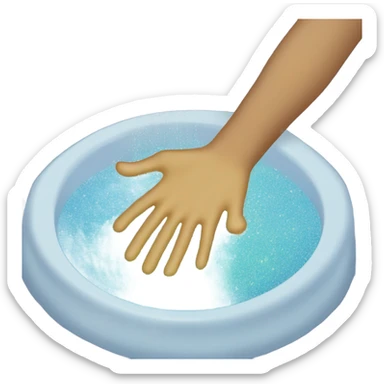 Washing glitter down the shower drain sticker