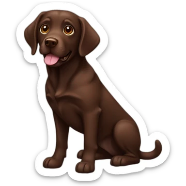 chocolate labrador sticker