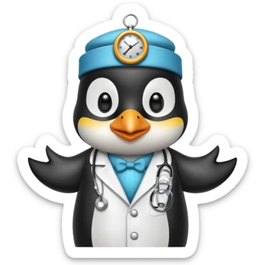 doctor penguin sticker