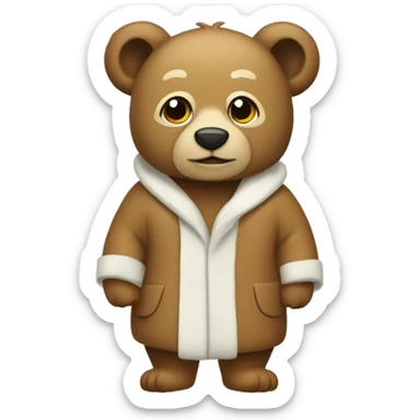 Bär mit Bademantel  sticker