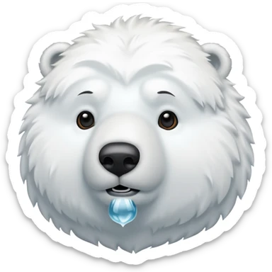 white polar bear sticker