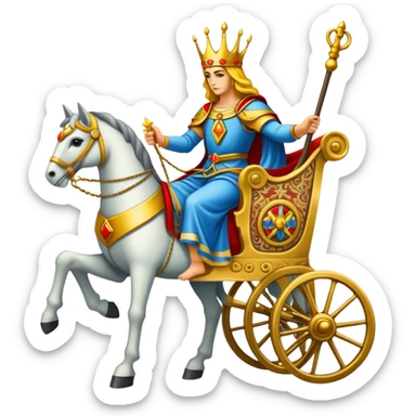 The chariot on a Tarot Card sticker