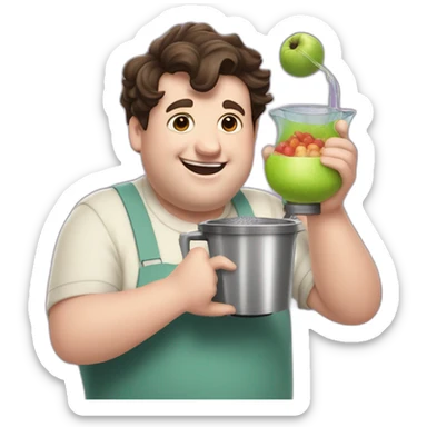 dudley dursley holding up a giant blender sticker