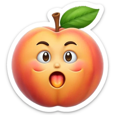 peach vomiting sticker