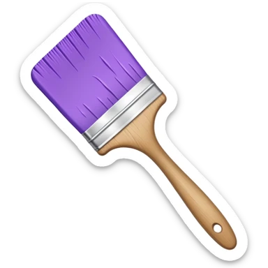 Paint brush with purple paint sticker