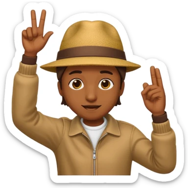 Dabing emoji sticker