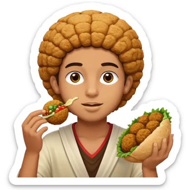 make me an egyptian boy with falafel sticker