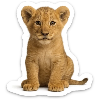 Lion cub sticker