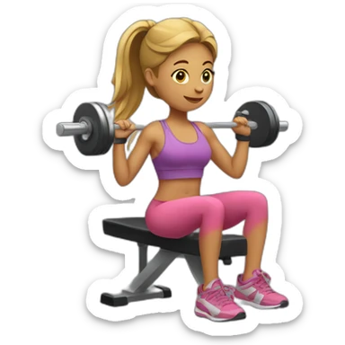 girl working out sticker