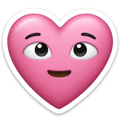 Pink heart  sticker