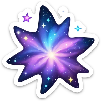 Dark dull divine celestial nebulae glistening glossy sparkly shiny glittery scenery  sticker