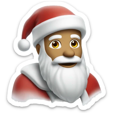 santa in snowglow  sticker