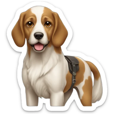 Chien sur Chevaux sticker