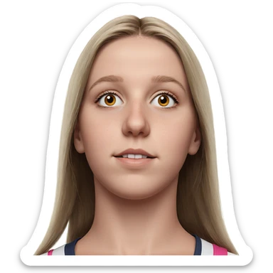 portrait of a girl sticker