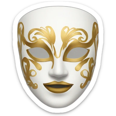 university venetian mask sticker