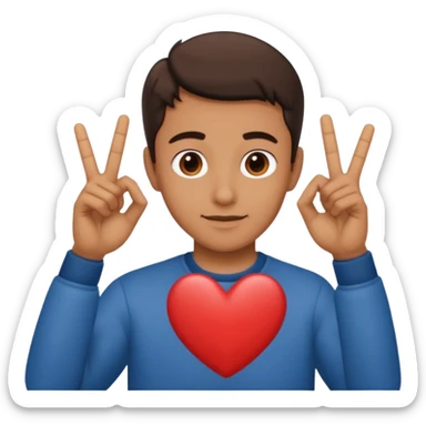 Oscar Piastri doing a heart sign  sticker