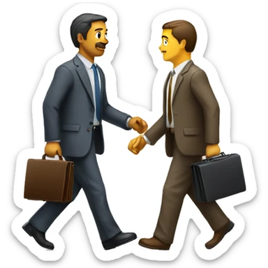 Create a man facing right with a briefcase walking sticker