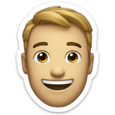 smirk emoji with hang 10 hand sticker