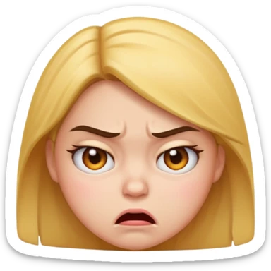 annoyed cute angry girl emoji sticker