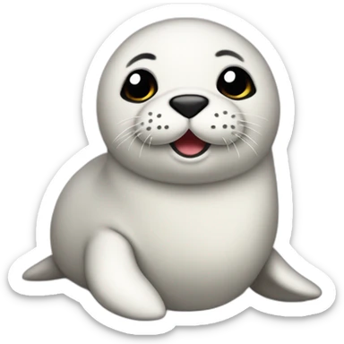 plushie baby seal sticker