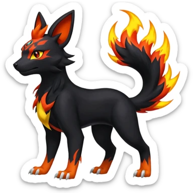 
Houndour-Torracat-Zorua-Salandit-Flareon-Fakémon-Digimon-fusion (full body) sticker