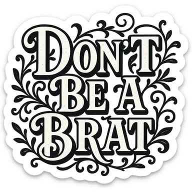 Enhance the text to make it pop for Discord by adding a bold white outline, a subtle dark drop shadow, and increasing contrast for readability at small sizes and on dark backgrounds. Keep the transparent background. sticker