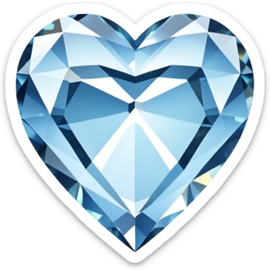 Diamond heart sticker