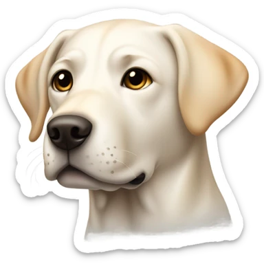 White Labrador with darker tan edges and on the tips  ears  sticker