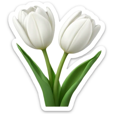 white tulips  sticker