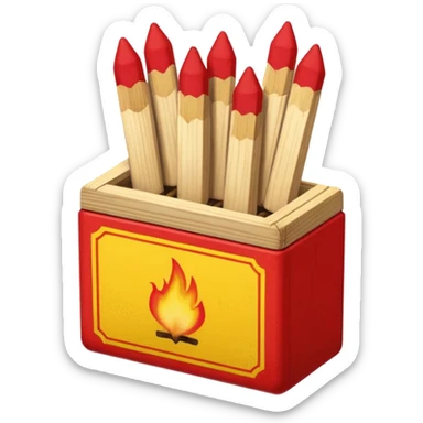 matches in matchbox sticker