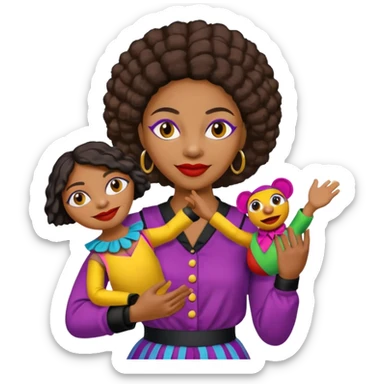 Street Puppet Performer black woman sticker