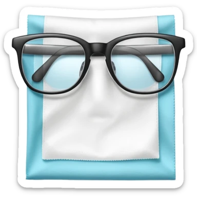 glasses wipe tissue sticker